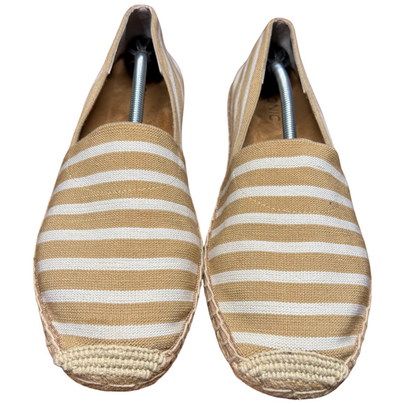 VIONIC Valeri Women's 11 Espadrille Tan White Stripes Slip On Comfort - Picture 4 of 12